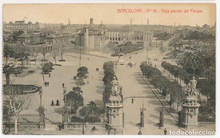 Postales: a11459 Barcelona Vista Parcial Del Parque N&ordm;16 circulada sin sello