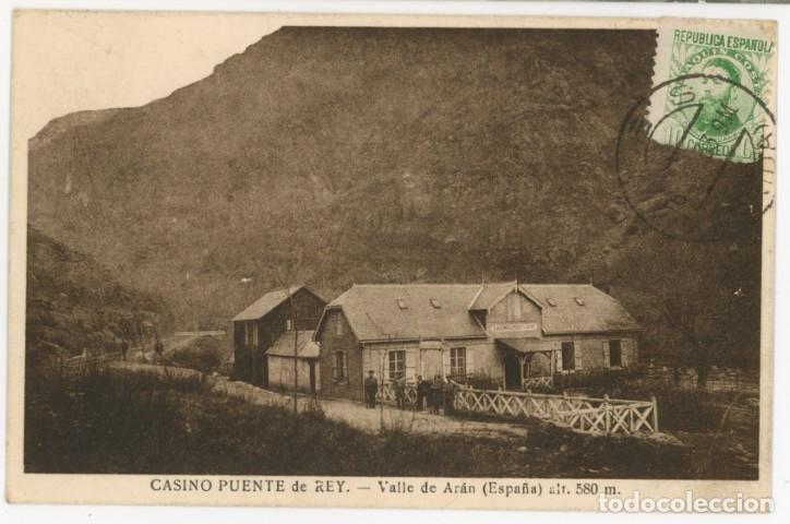 Postales: a11460 Vall D'aran Les Casino Puente De Rey Sole circulada en la republica