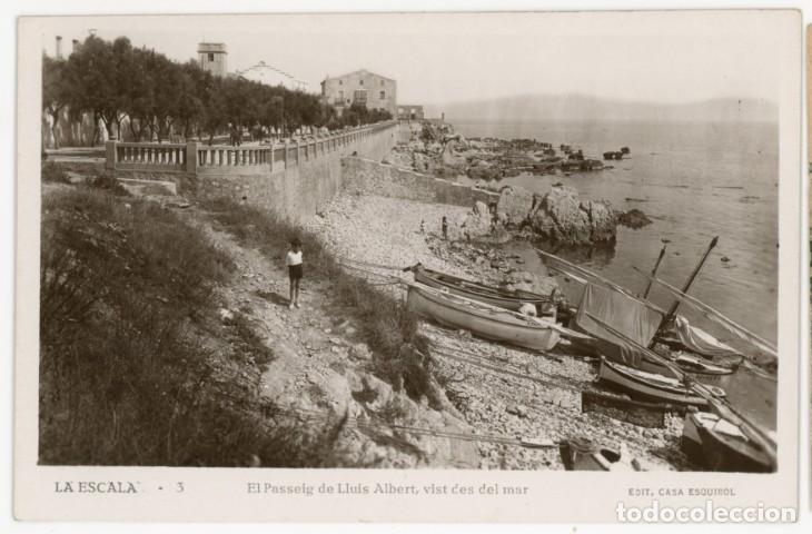Postales: a11467 L'escala El Passeig De Lluis Albert Vist Des Del Mar Esquirol N&ordm;3 fotografica sc