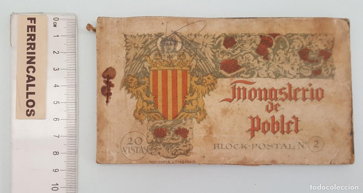 Postales: MONASTERIO DE POBLET BLOCK POSTAL N&ordm; 2 FOTOTIPIA THOMAS 20 VISTAS, CUADERNO BLOC