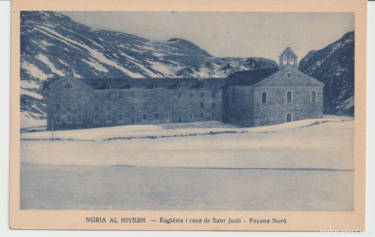 Postales: N&Uacute;RIA AL HIVERN (1964m.)- Esgl&eacute;sia i casa de Sant Justi