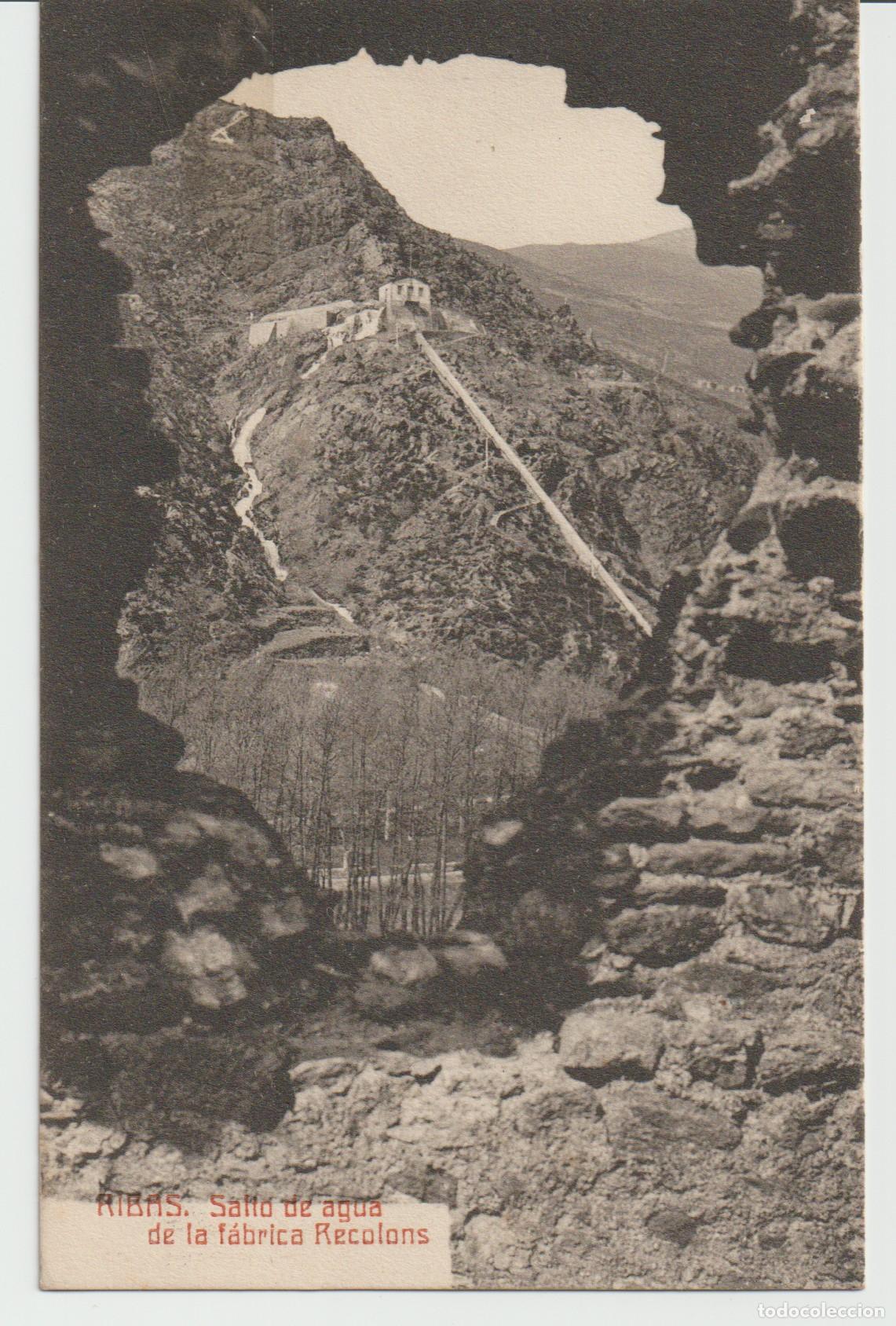 Postales: RIBAS. Salto de agua de la f&aacute;brica Recolons