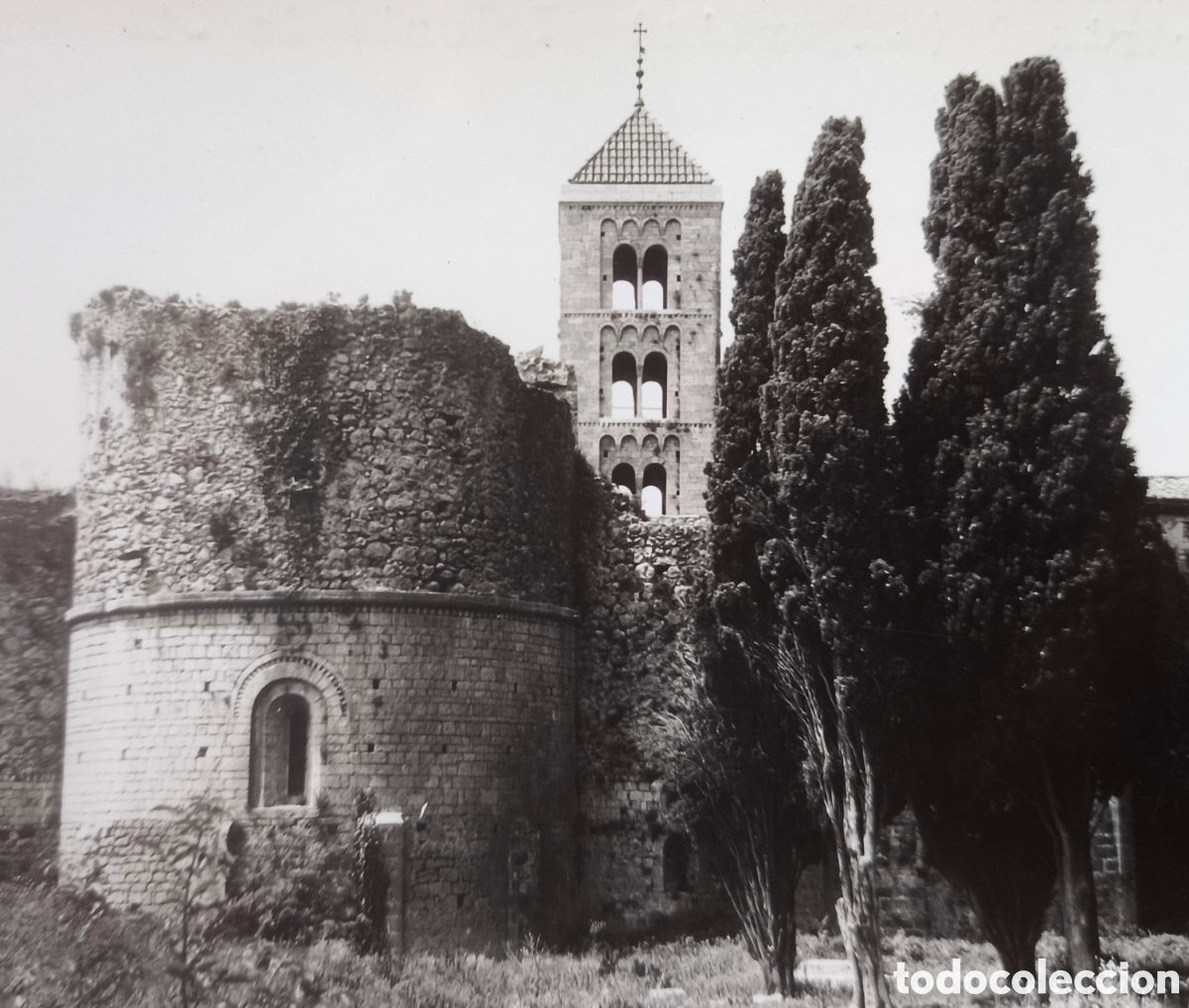 Postales: VILABERTRAN ESGL&Eacute;SIA STA. MARIA POSTAL FOTOGR&Aacute;FICA FOTOGRAF&Iacute;A CUY&Aacute;S GIRONA C. 1960