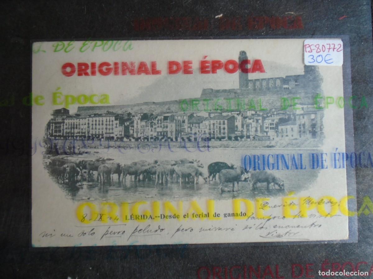 Postales: (PS-80772)POSTAL DE LERIDA-DESDE EL FERIAL DE GANADO