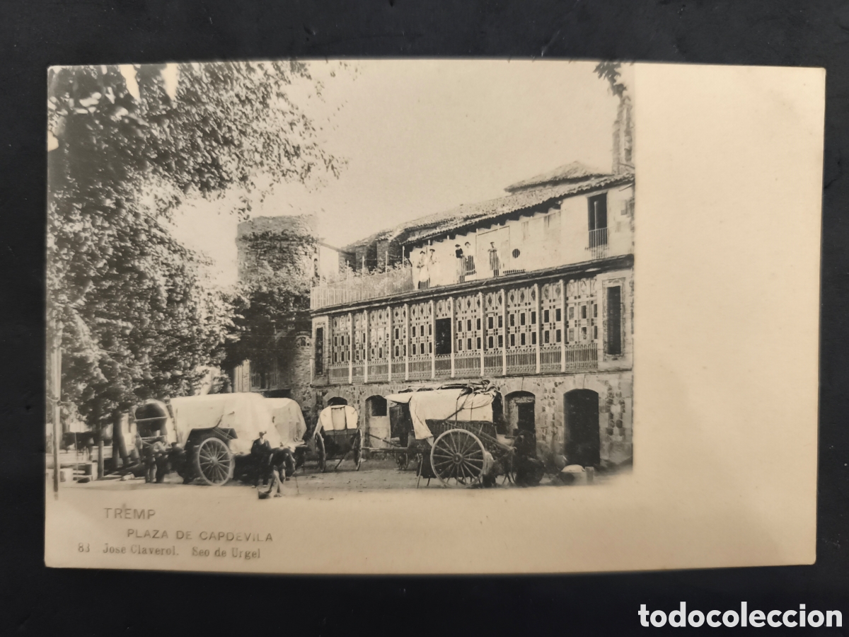 Postales: Antigua postal Tremp, plaza de Capdevila