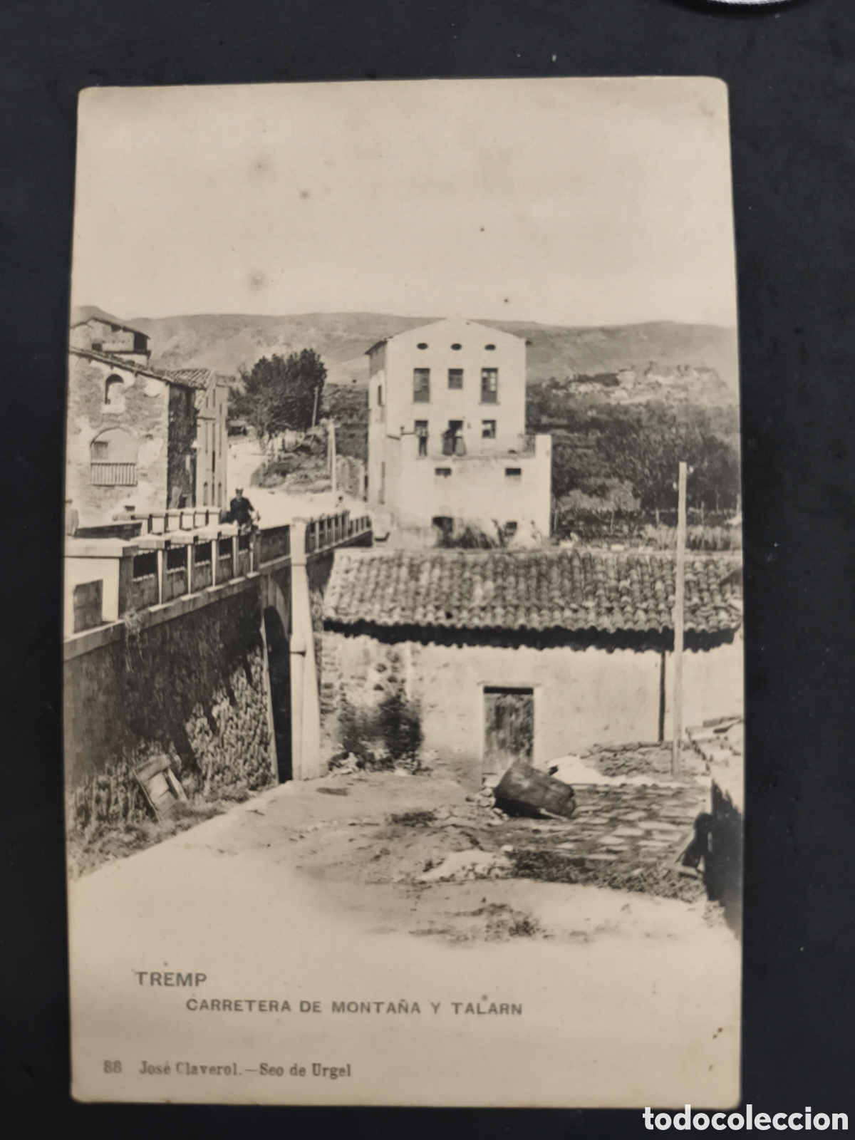 Postales: Antigua postal Tremp, carretera de monta&ntilde;a y talarn