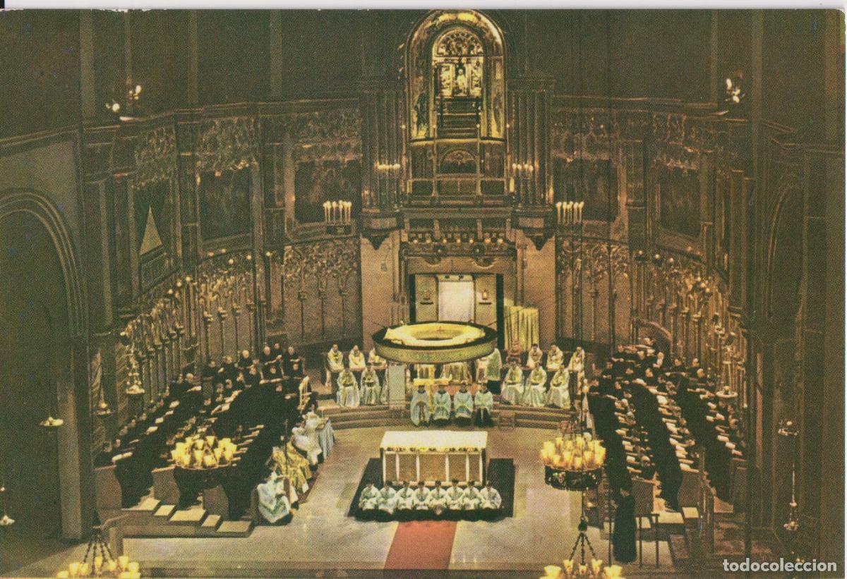 Postales: MONTSERRAT, INTERIOR DE LA BAS&Iacute;LICA - EDICI&Oacute;N DEL MONASTERIO N&ordm;21 - S/C