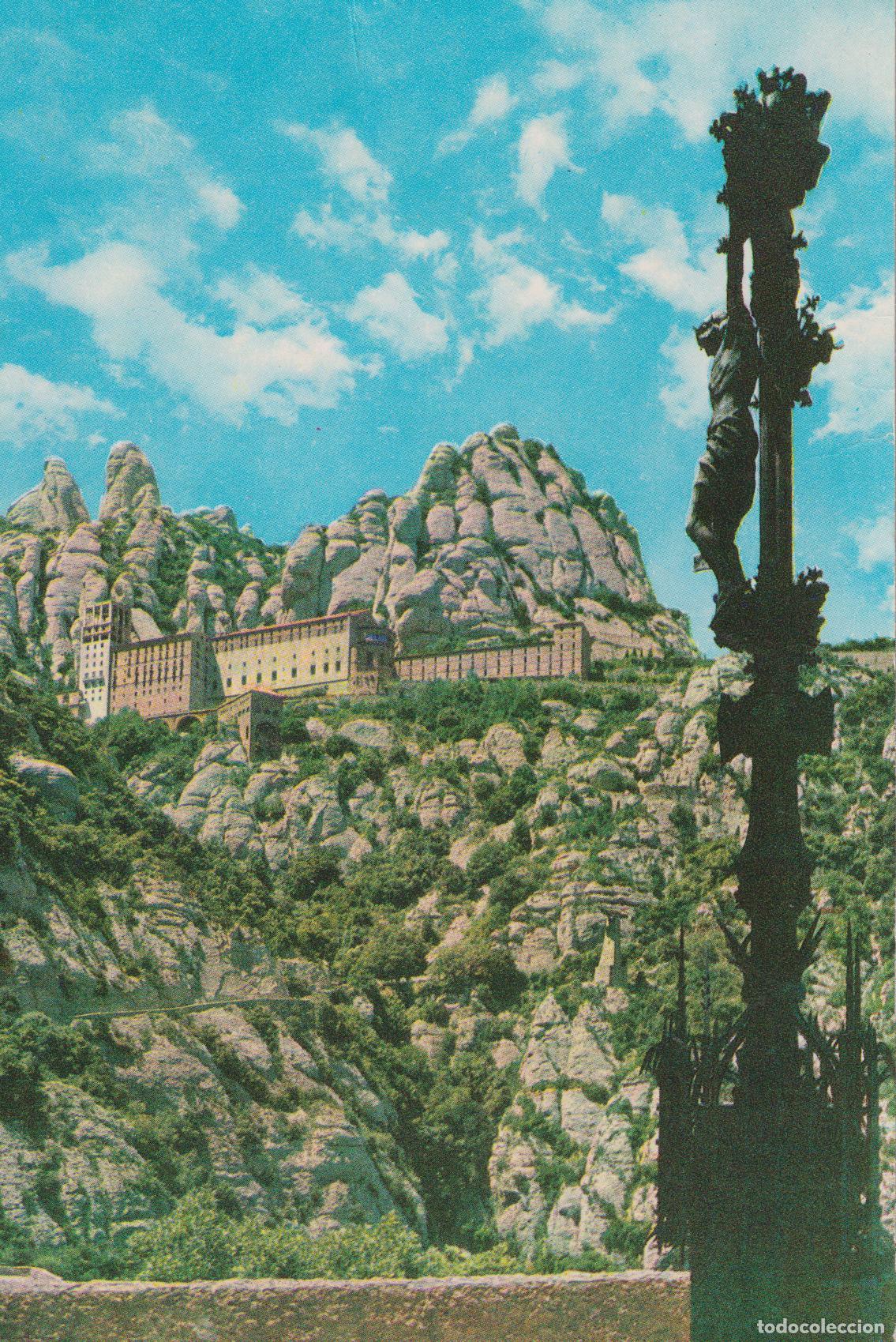 Postales: MONTSERRAT, VISTA PARCIAL DEL SANTUARIO - EDICI&Oacute;N DEL MONASTERIO N&ordm;39 - CIRCULADA