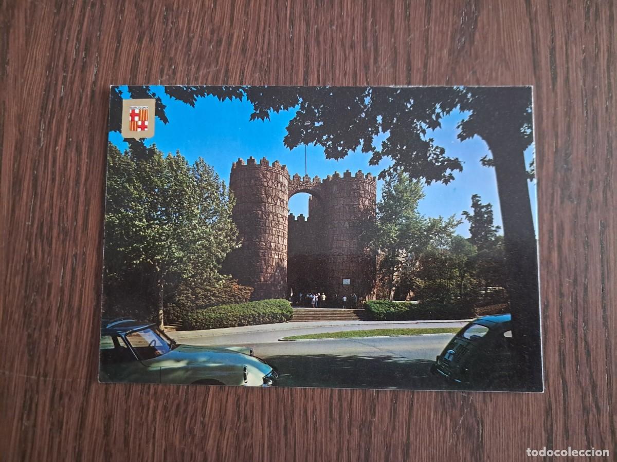 Postales: postal de Espa&ntilde;a, entrada al pueblo espa&ntilde;ol, Puerta de &Aacute;vila, Barcelona n&ordm; 417. escudo de oro.
