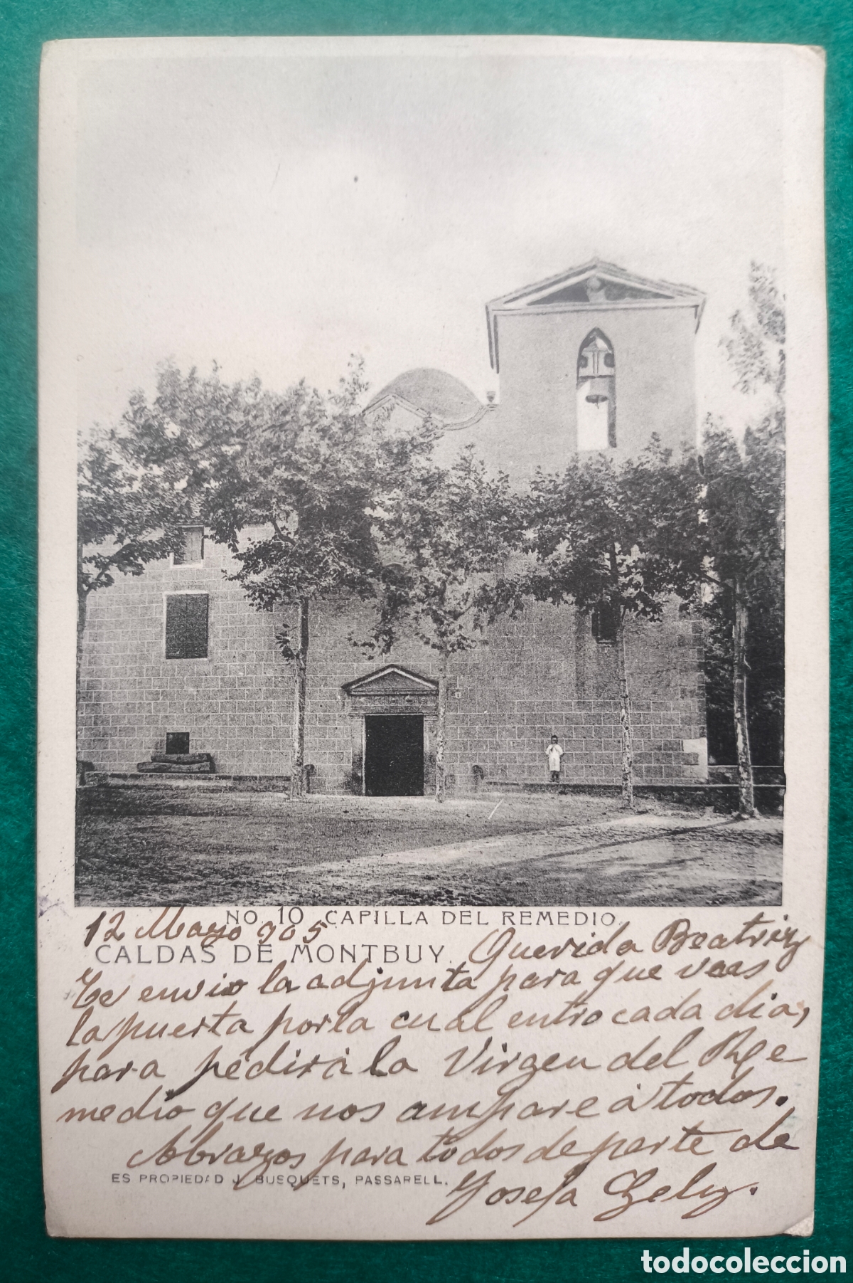 Postales: CALDES DE MONTBUI CAPELLA DEL. REMEI POSTAL CIRCULADA 1905