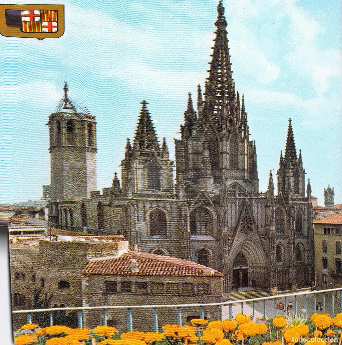 Postales: Postal de la Catedral de Barcelona arquitectura g&oacute;tica