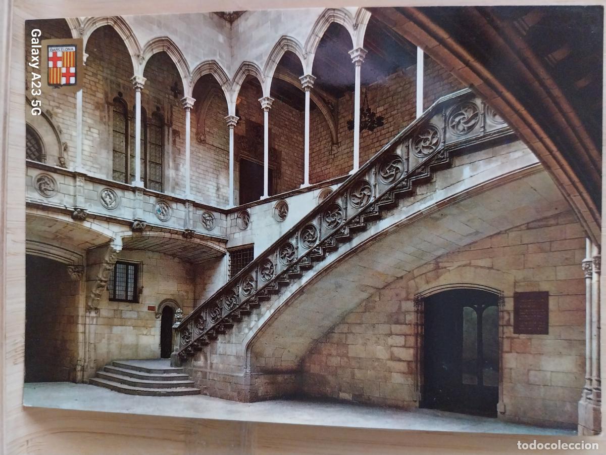 Postales: BARRIO GOTICO ESCALERA GALERIA GOTICA BARCELONA ED FISA 1180 SC ORIGINAL