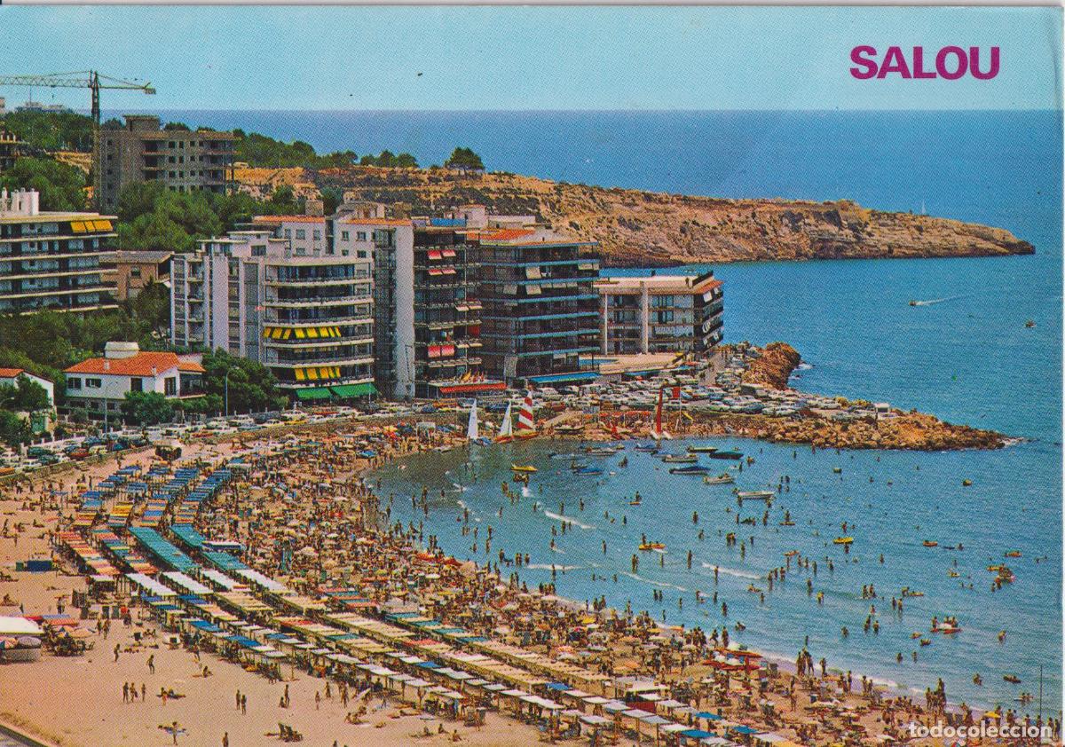 Postales: SALOU (TARRAGONA) PLAYA DE LAZARETO - A.CAMPA&Ntilde;A 6169 - CIRCULADA