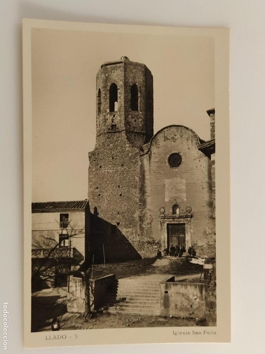 Postales: LLAD&Oacute; - IGLESIA SAN FELIX - FOTOGRAFICA - POSTAL ANTIGUA DE LLADO (116.819)