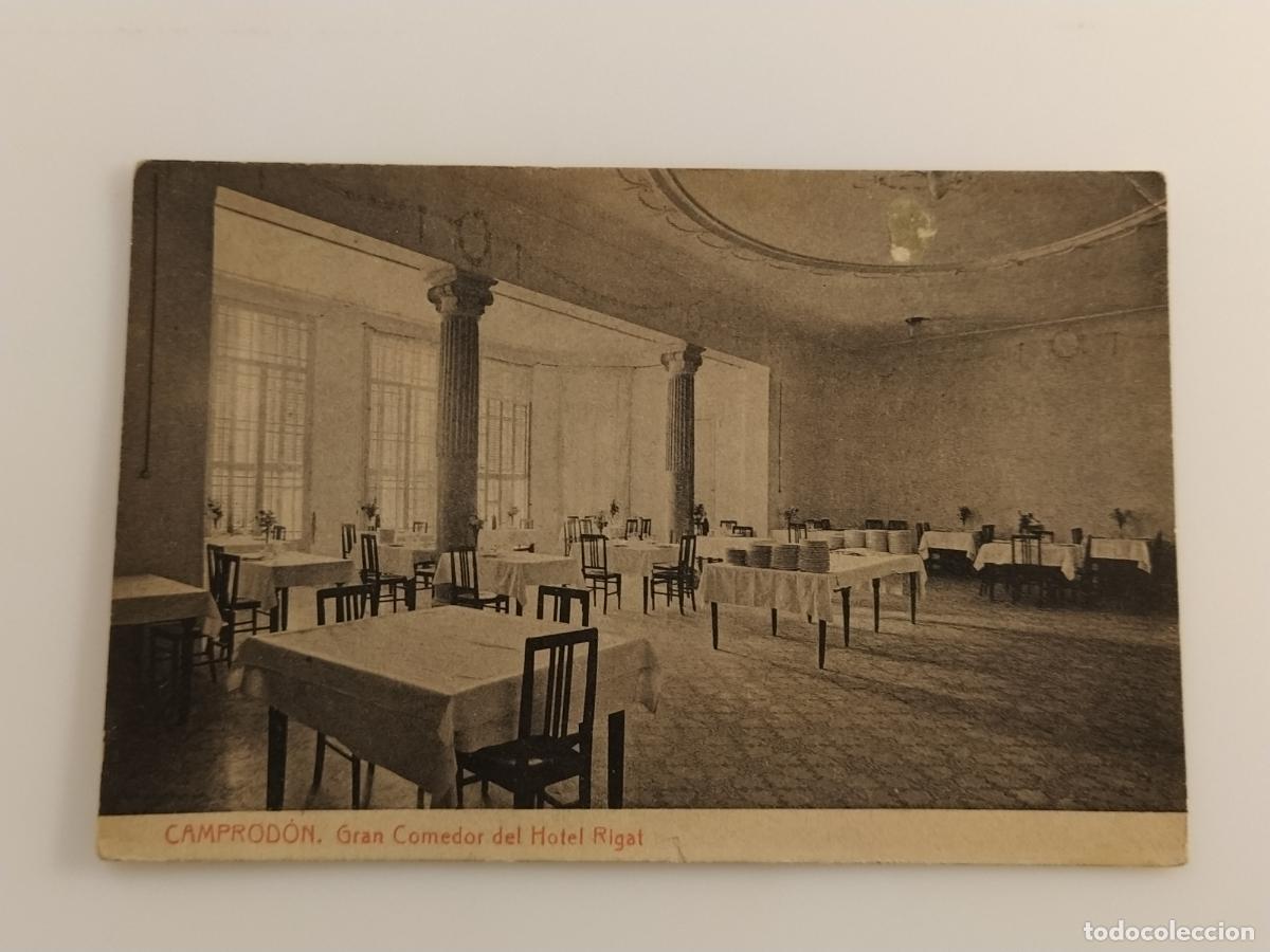 Postales: CAMPRODON - GRAN COMEDOR DEL HOTEL RIGAT - THOMAS - POSTAL ANTIGUA (116.830)