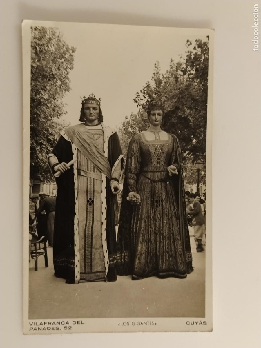 Postales: VILAFRANCA DEL PENEDES - GEGANTS - FOTOGRAFICA CUYAS - POSTAL ANTIGUA (116.832)