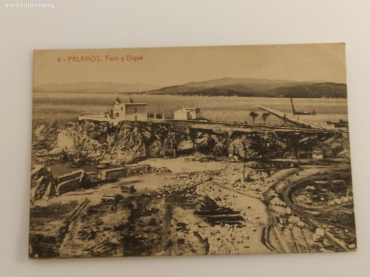 Postales: PALAMOS - FARO Y DIQUE - THOMAS - POSTAL ANTIGUA (116.837)
