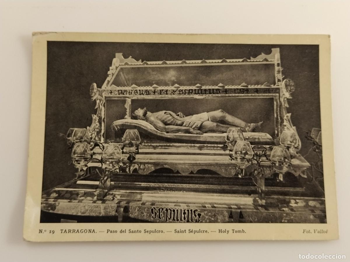 Postales: TARRAGONA - PASO DEL SANTO SEPULCRO - FOTO VALLV&Eacute; - POSTAL ANTIGUA (116.838)