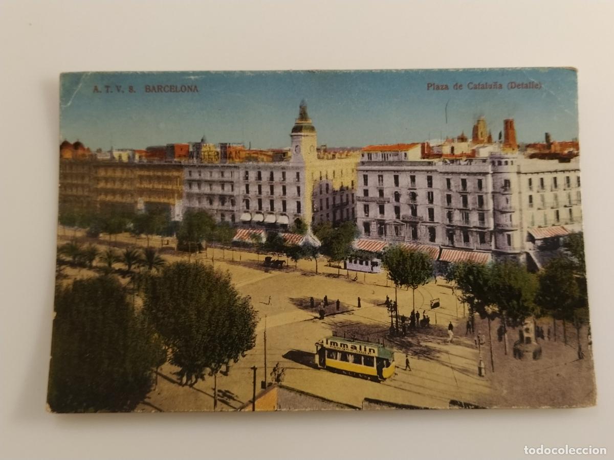 Postales: BARCELONA - PLA&Ccedil;A CATALUNYA - ATV 8 A.T.V.- POSTAL ANTIGUA (116.842)