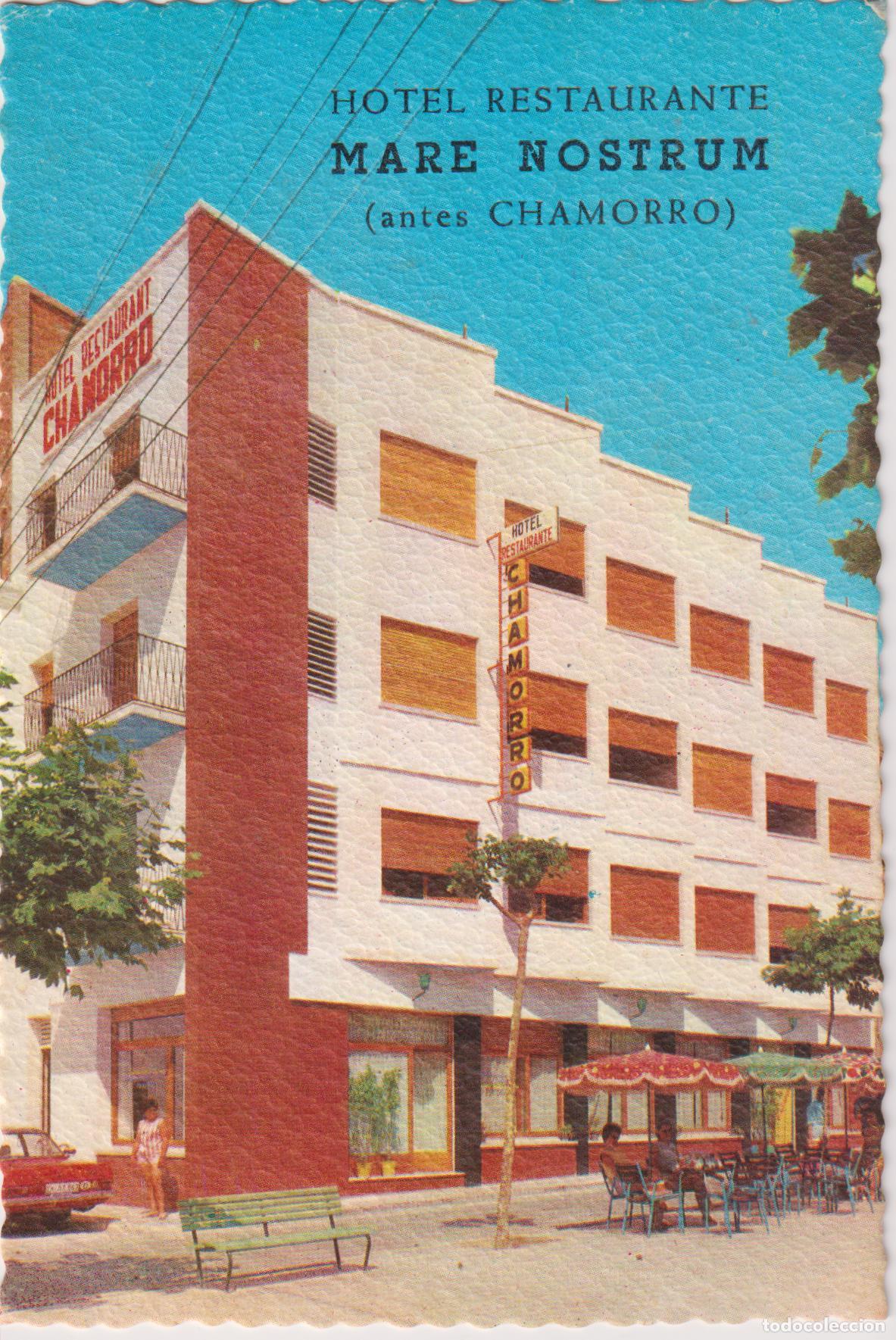 Postales: VILANOVA I LA GELTRU, VISTA PARCIAL, HOTEL RESTAURANT CHAMORRO - FOTOCOLOR VALMAN - S/C.