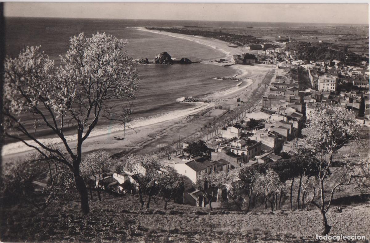 Postales: BLANES (GIRONA) VISTA PARCIAL &ndash; FOT.ROMANI &ndash; CIRCULADA 1953