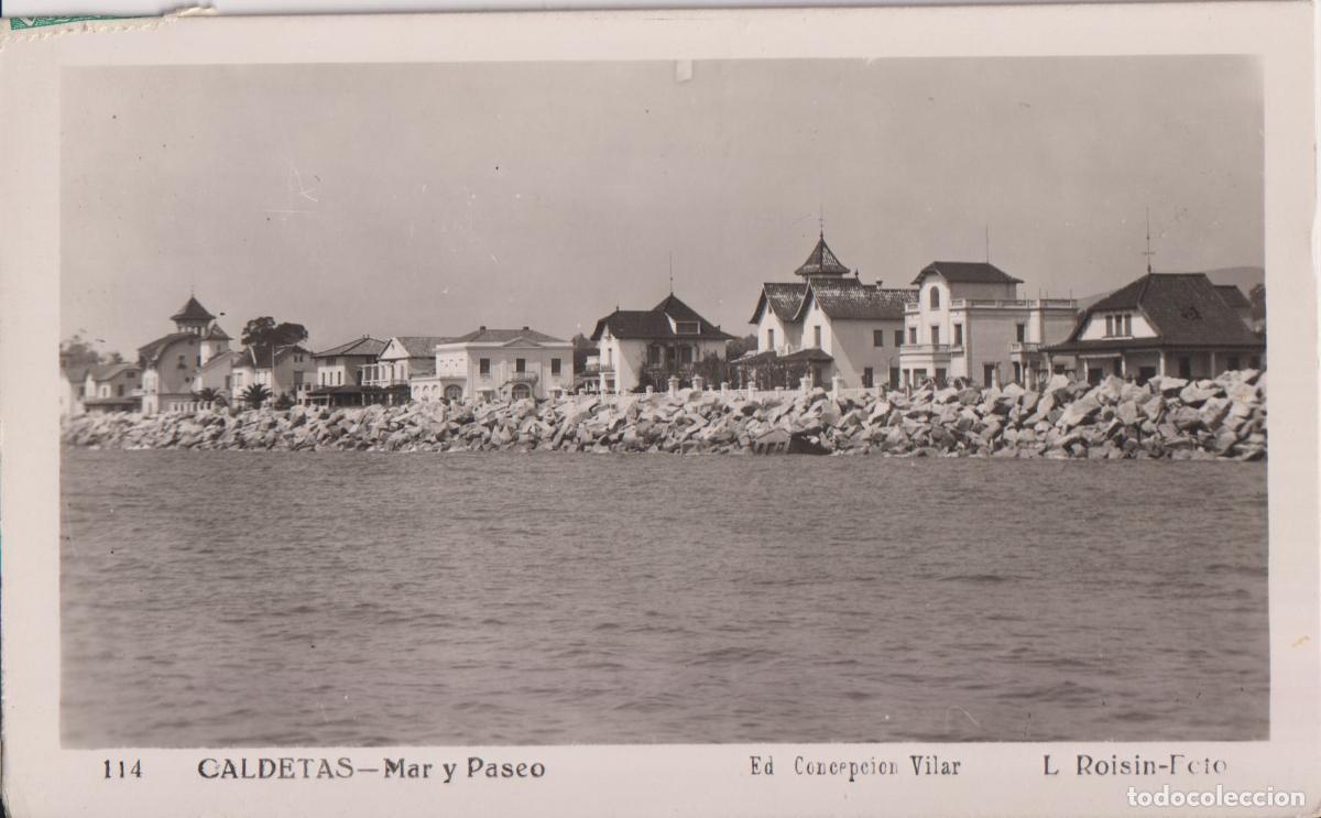 Postales: CALDES D'ESTRAC (CALDETAS) MAR Y PASEO &ndash; ED.CONCEPCI&Oacute;N VILAR L.ROISIN-FOTO N&ordm;114 &ndash; CIRCULADA