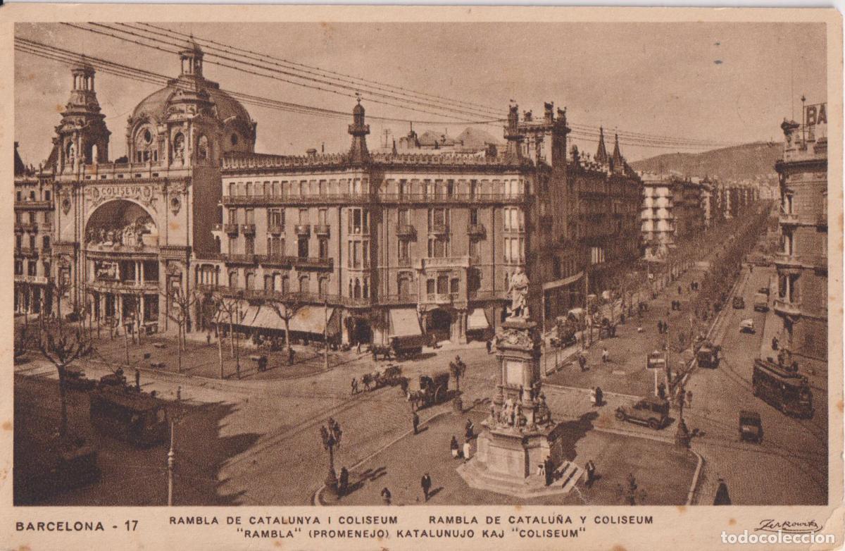 Postales: BARCELONA, RAMBLA DE CATALU&Ntilde;A, COLISEUM &ndash; ZERKOWITZ N&ordm;17 &ndash; S/C