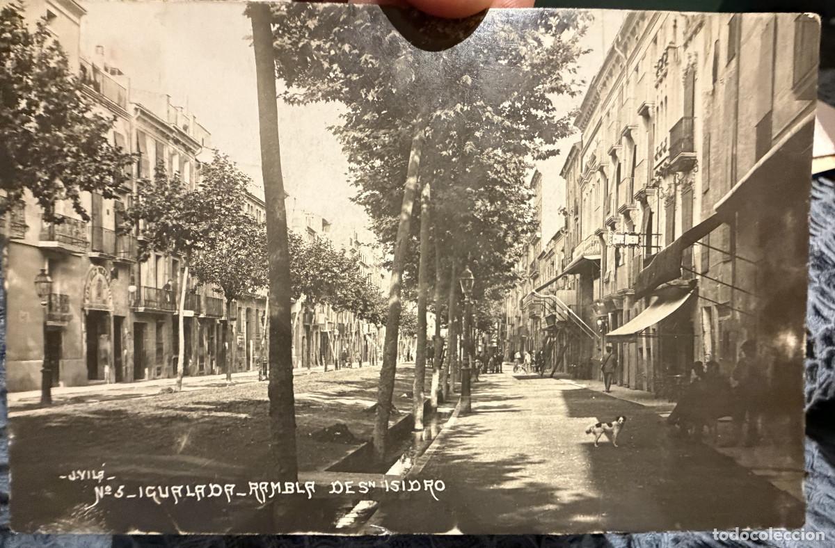 Postales: IGUALADA - RAMBLA DE SAN ISIDRO - J. VIL&Aacute; - circulada alemanya - n 5