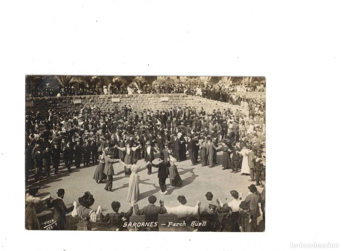 Postales: BARCELONA. SARDANES AL PARC G&Uuml;ELL - Foto 1