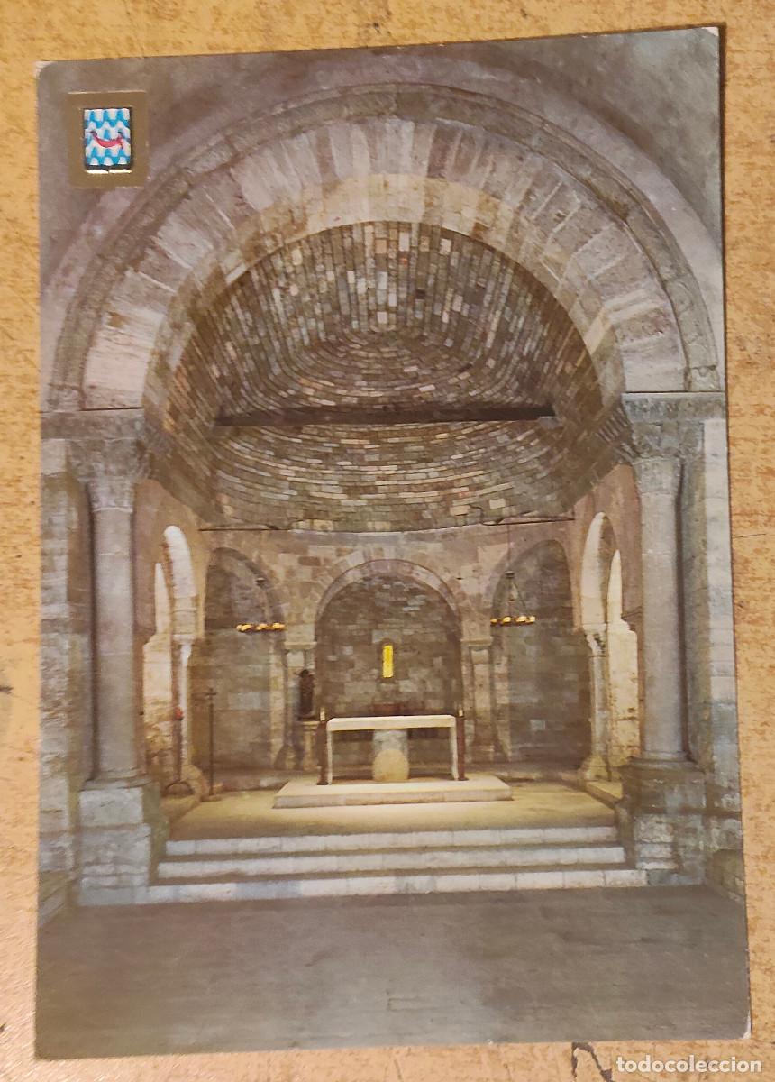 Postales: BANYOLES (GIRONA), INTERIOR IGLESIA DE PORQUERAS SIGLO XII - ESC.DE ORO N&ordm; 791 - SIN CIRCULAR