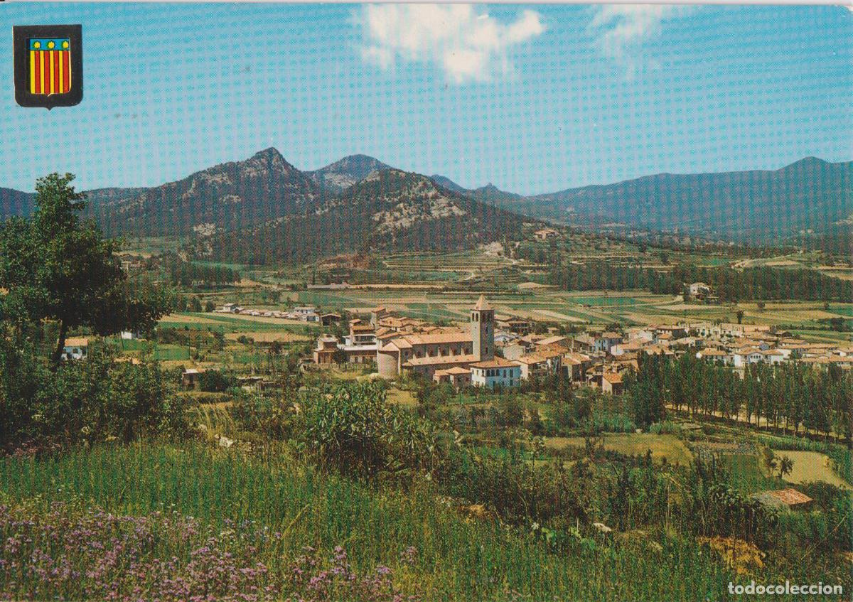 Postales: LES PLANES D'HOSTOLES (GIRONA) VISTA GENERAL - ESCUDO DE ORO N&ordm;3637 - S/C