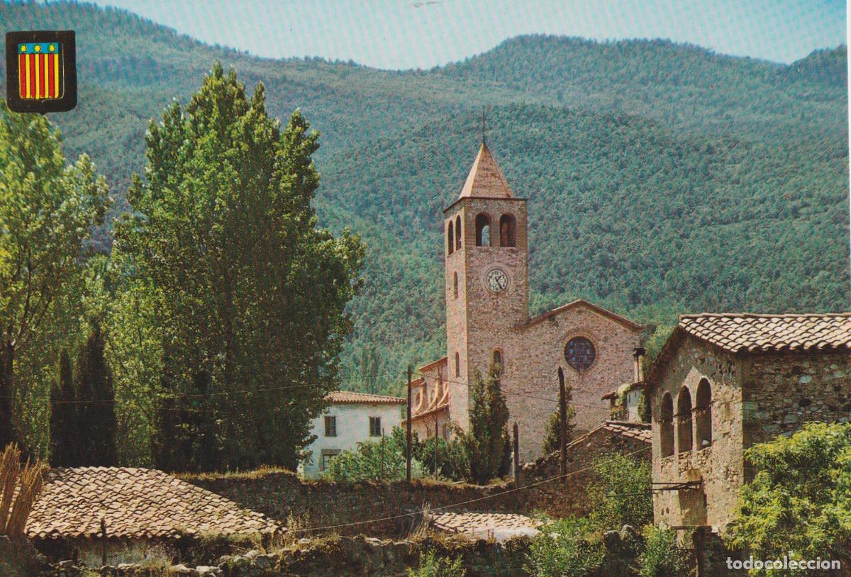 Postales: LES PLANES D'HOSTOLES (GIRONA) IGLESIA PARROQUIAL - ESCUDO DE ORO N&ordm;3639 - S/C