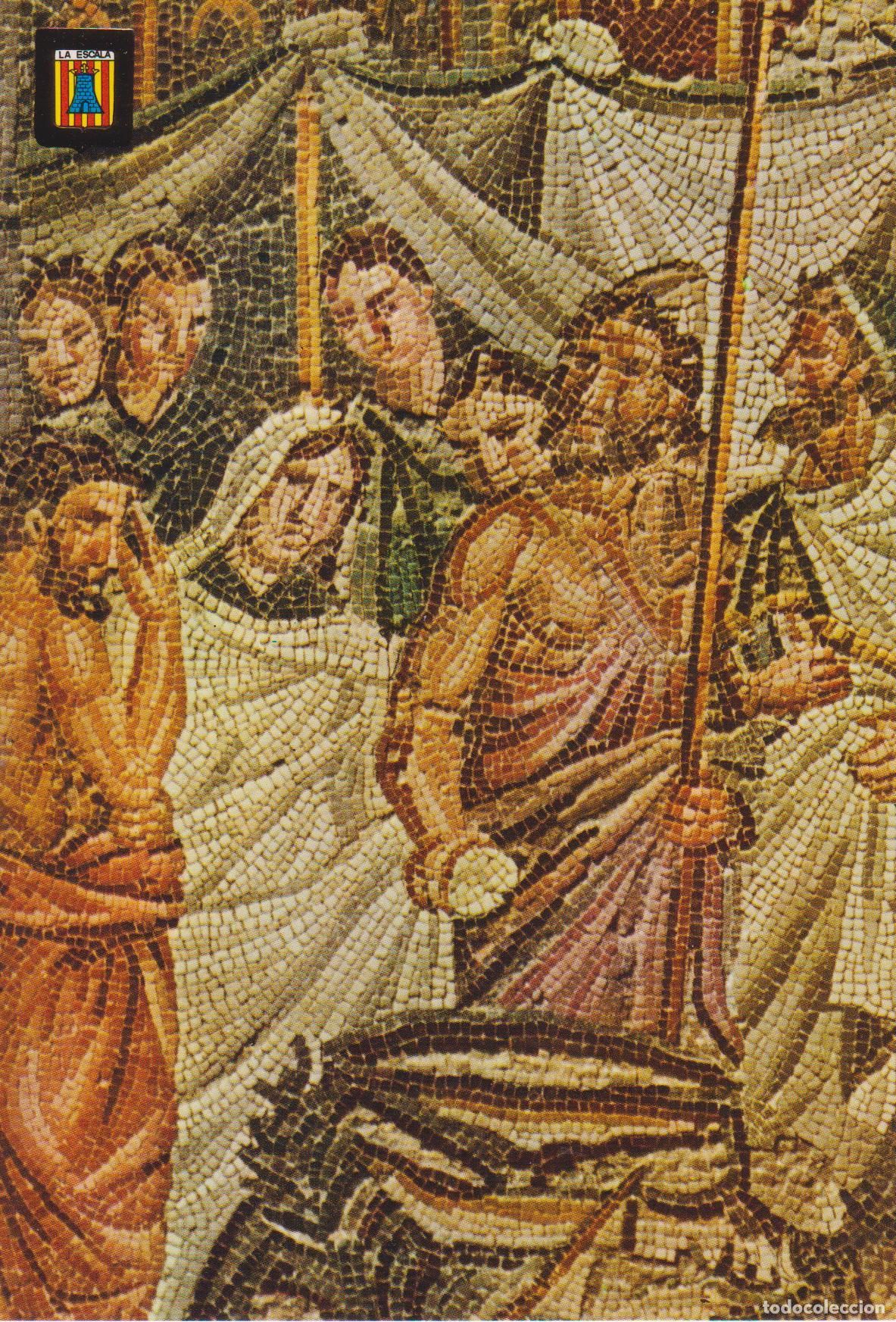 Postales: AMPURIES (GIRONA) MOSAICO DEL SACRIFICIO DE IFIGENIA - ESCUDO DE ORO N&ordm;6746 - S/C