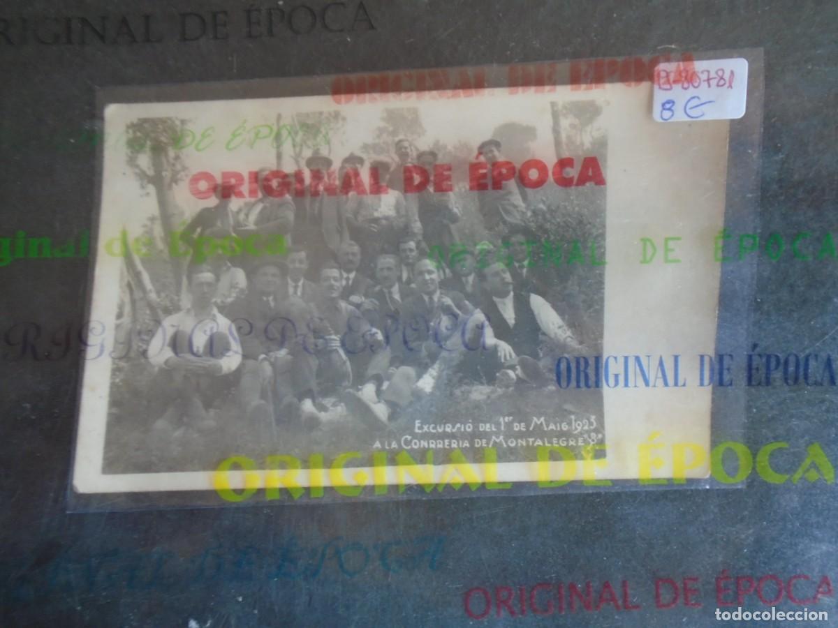 Postales: (PS-80781)POSTAL FOTOGRAFICA DE LA CONRRERIA DE MONTEALEGRE(BADALONA)-EXCURSIO 1-5-1925