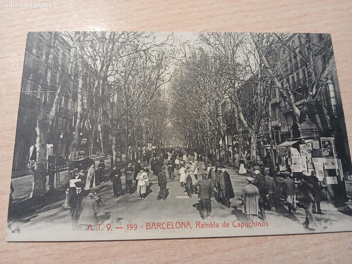 Postales: postal barcelona, rambla de capuchinos, atv 199