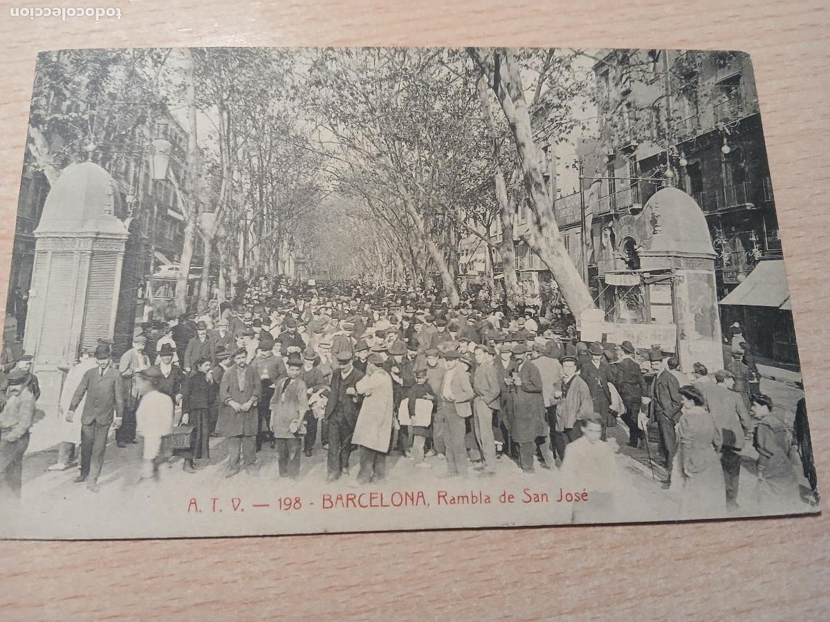 Postales: postal barcelona, rambla de san jose, atv 198