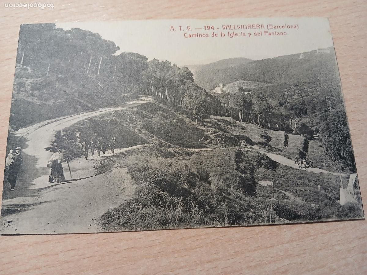 Postales: postal barcelona, vallvidrera, caminos de la iglesia y del pantano, atv 194