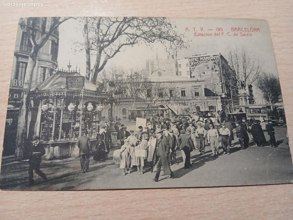 Postales: postal barcelona, estacion del f.c. de sarria, atv 190
