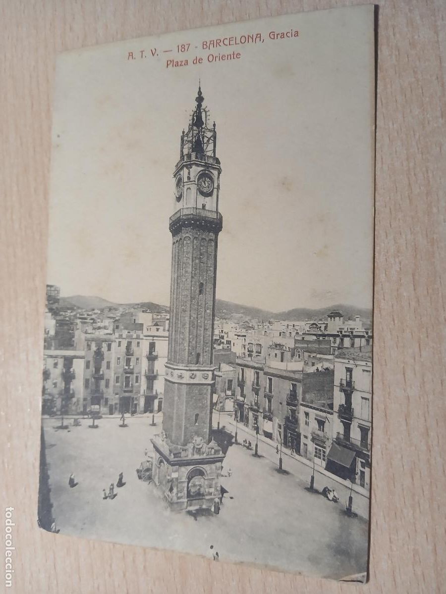 Postales: postal barcelona, gracia, plaza de oriente, atv 187
