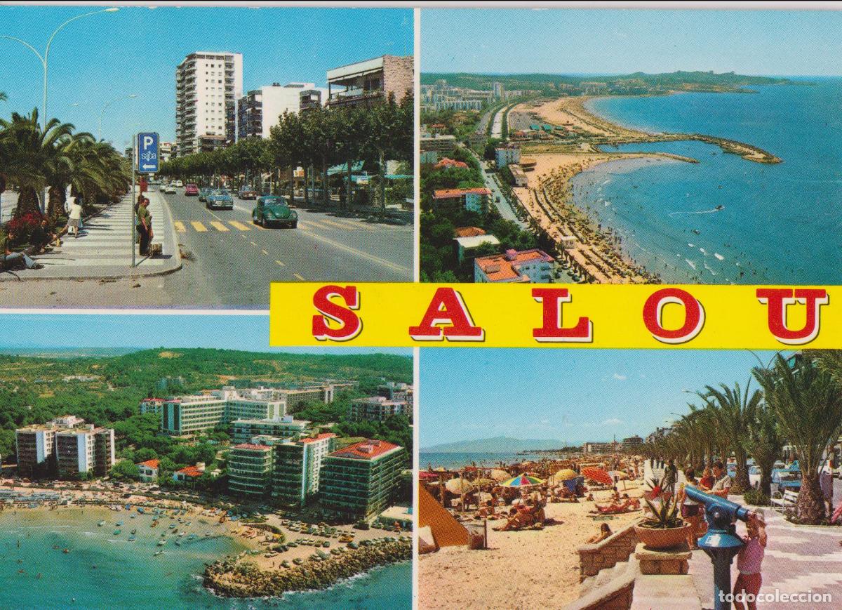 Postales: SALOU (TARRAGONA) PLAYA - FOTOCOLO RAYMOND N&ordm;21 - ESCRITA