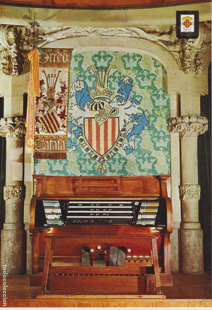 Postales: PALAU DE LA MUSICA CATALANA 1&ordf; SERIE - SENYERA DE L'ORFEO CATAL&Agrave; - ESC.DE ORO N&ordm;3 - S/C