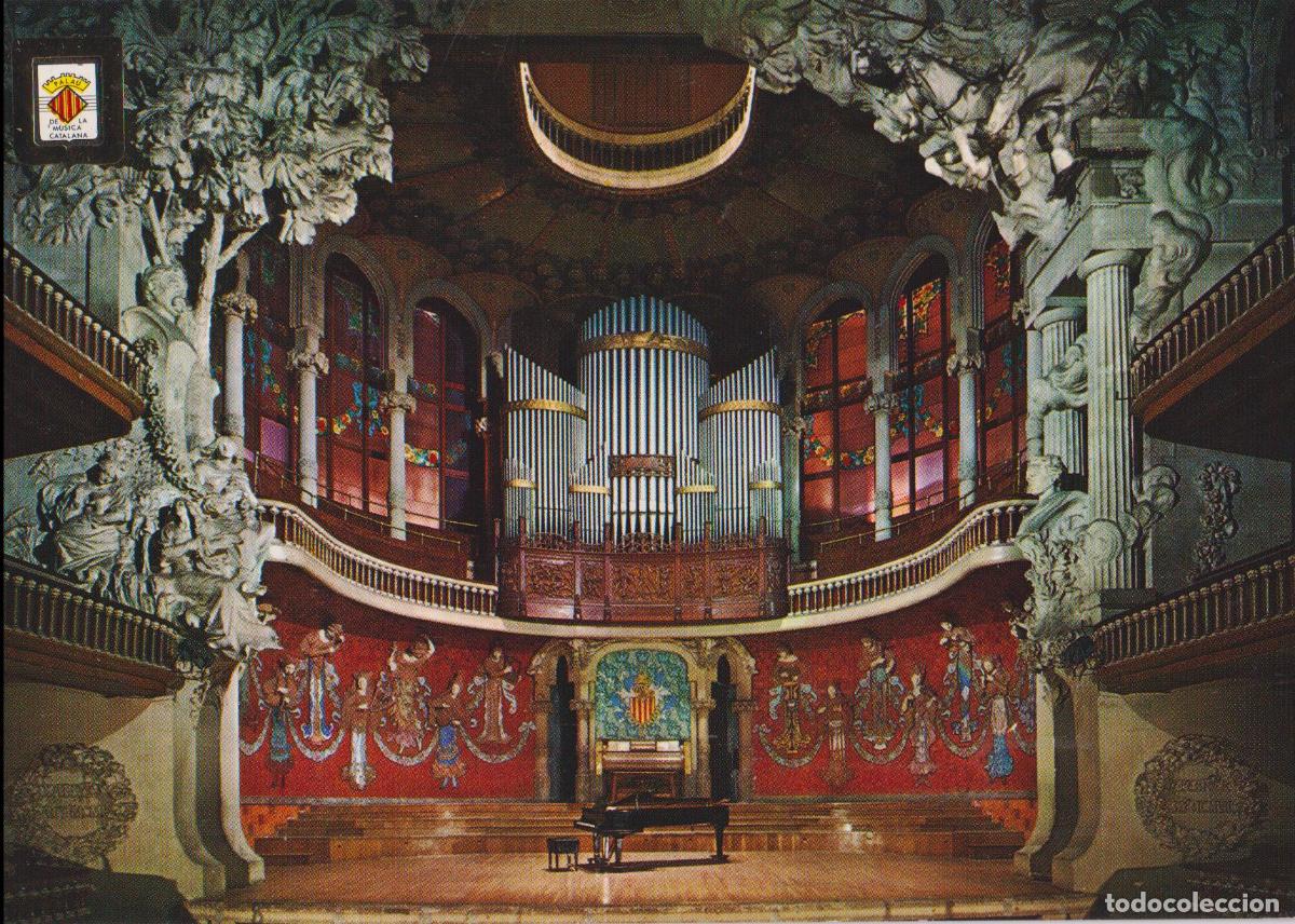 Postales: PALAU DE LA MUSICA CATALANA 1&ordf; SERIE - VISTA GENERAL DE L'HEMICICLE - ESC.DE ORO N&ordm;9 - S/C