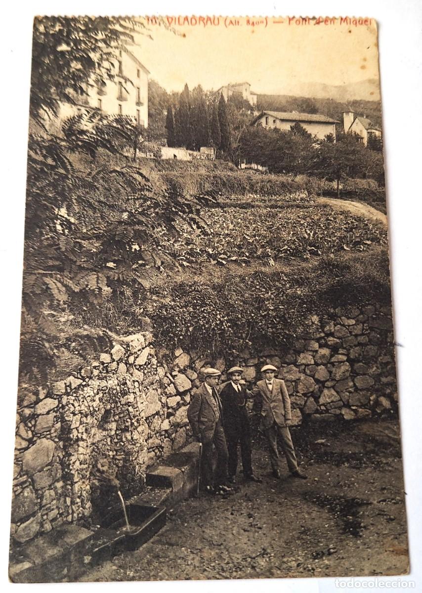 Postales: VILADRAU - POSTAL MUY ANTIGUA MANUSCRITA EN 1915 - FONT D&acute;EN MIQUEL