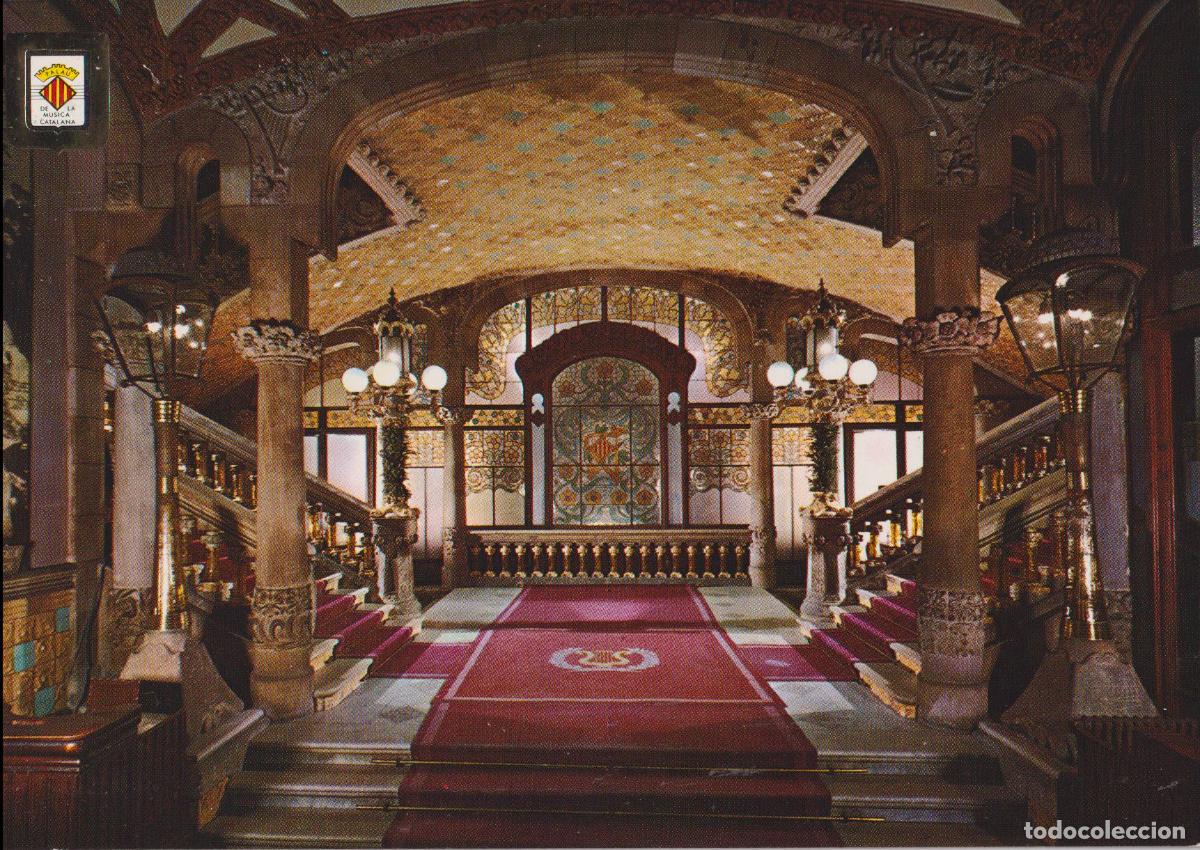 Postales: PALAU DE LA MUSICA CATALANA 1&ordf; SERIE - ENTRADA PRINCIPAL - ESC.DE ORO N&ordm;10 - S/C