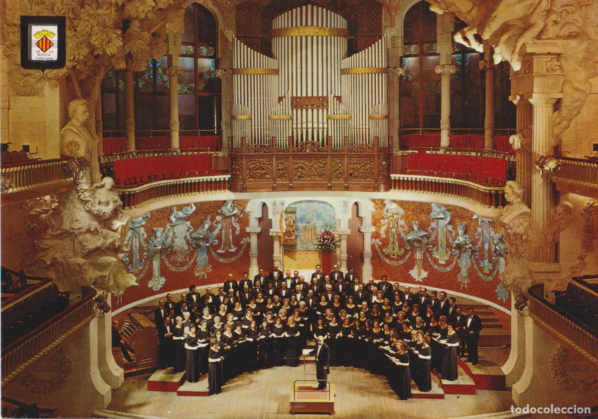 Postales: PALAU DE LA MUSICA CATALANA 2&ordf; SERIE - SALA, ORFE&Oacute;, LLU&Iacute;S MILLET - ESC.DE ORO N&ordm;20 - S/C
