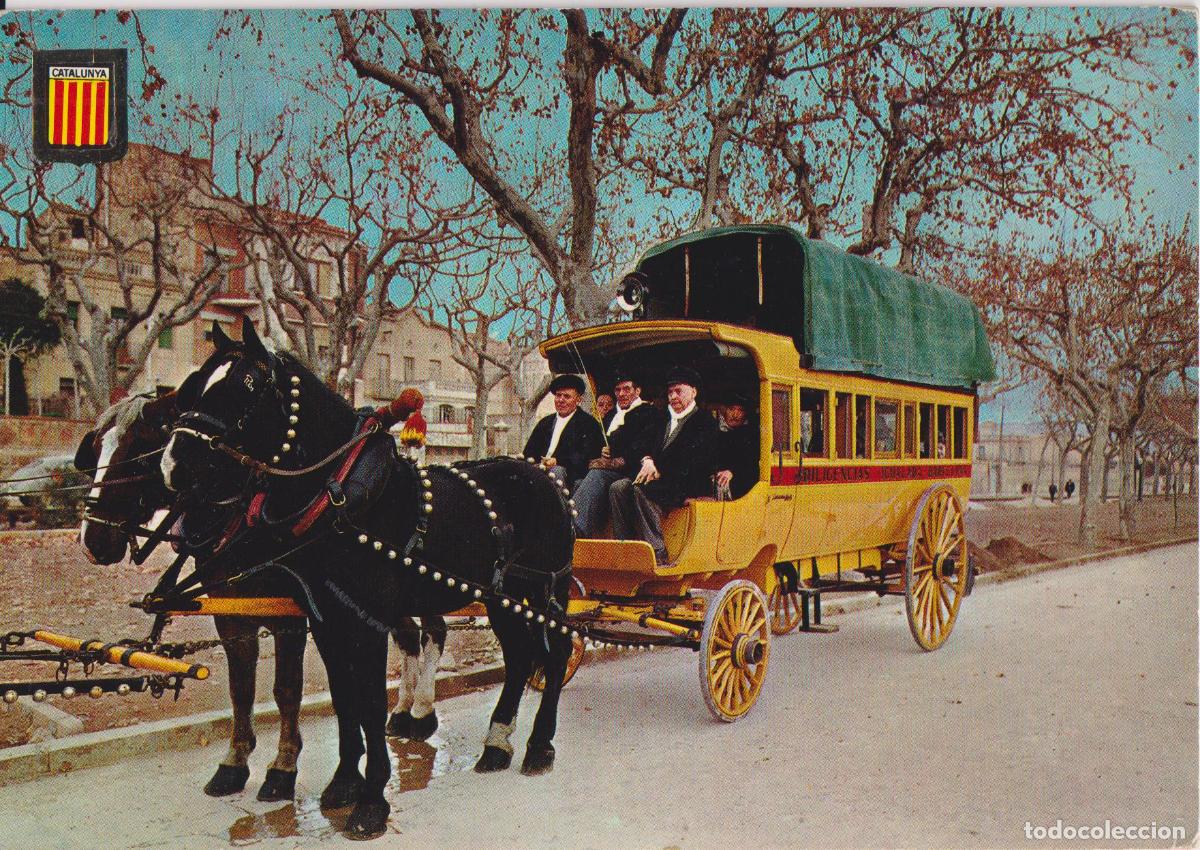 Postales: CATALUNYA T&Iacute;PICA, DILIGENCIA BARCELONA-IGUALADA - SOBERANAS N&ordm;696 - ESCRITA