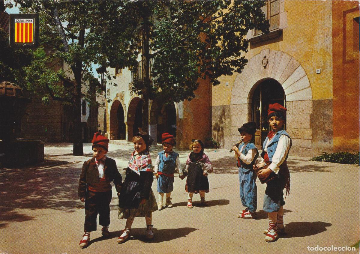 Postales: CATALUNYA T&Iacute;PICA, A LA PLA&Ccedil;A FAN SARDANES - SOBERANAS N&ordm;1334 - ESCRITA
