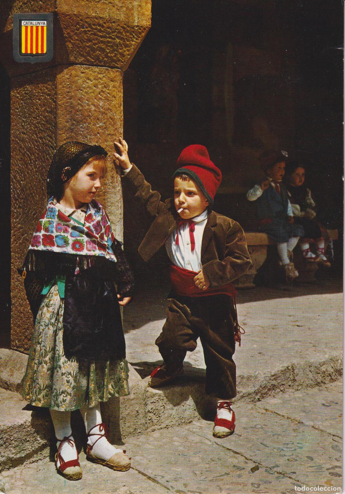 Postales: CATALUNYA T&Iacute;PICA, SOC CATAL&Agrave; I PORTO BARRETINA - ESCUDO DE ORO N&ordm;1336 - CIRCULADA