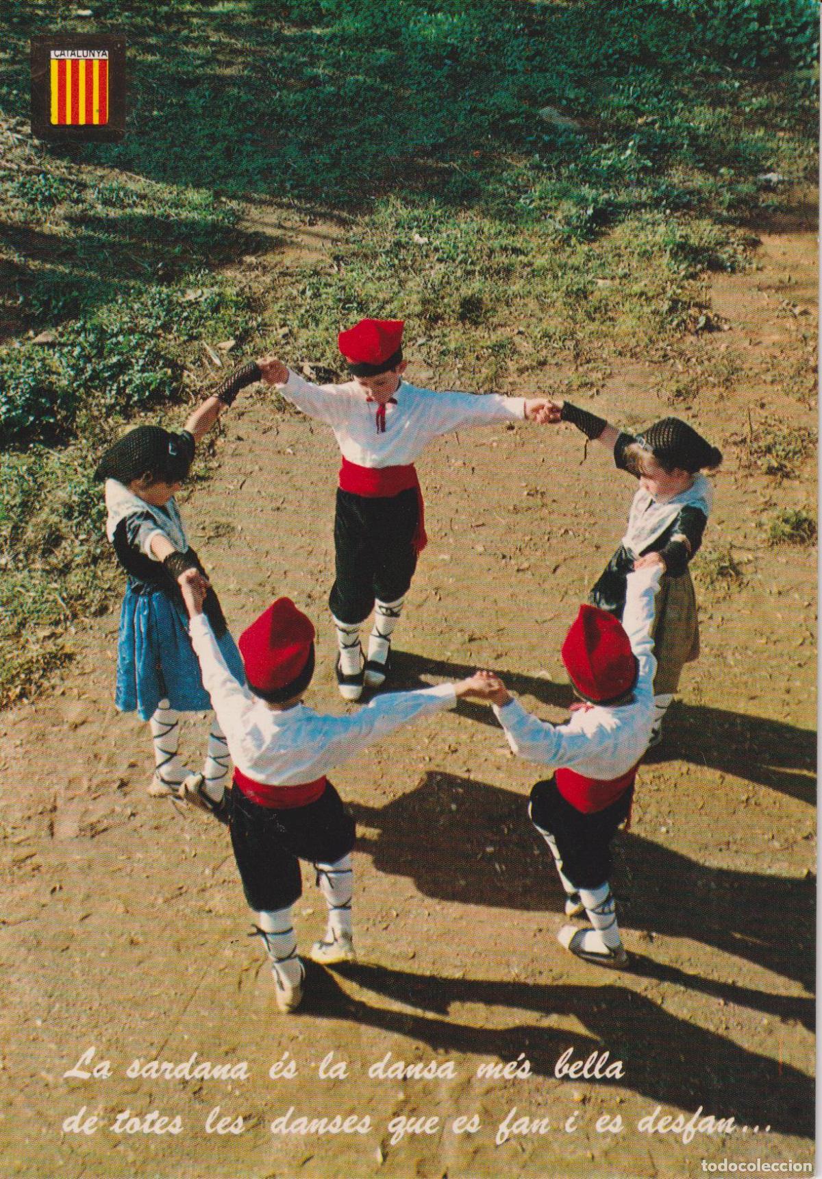 Postales: CATALUNYA T&Iacute;PICA, LA SARDANA ES LA DANSA M&Eacute;S BELLA - ESCUDO DE ORO N&ordm;3944 - ESCRITA 1969