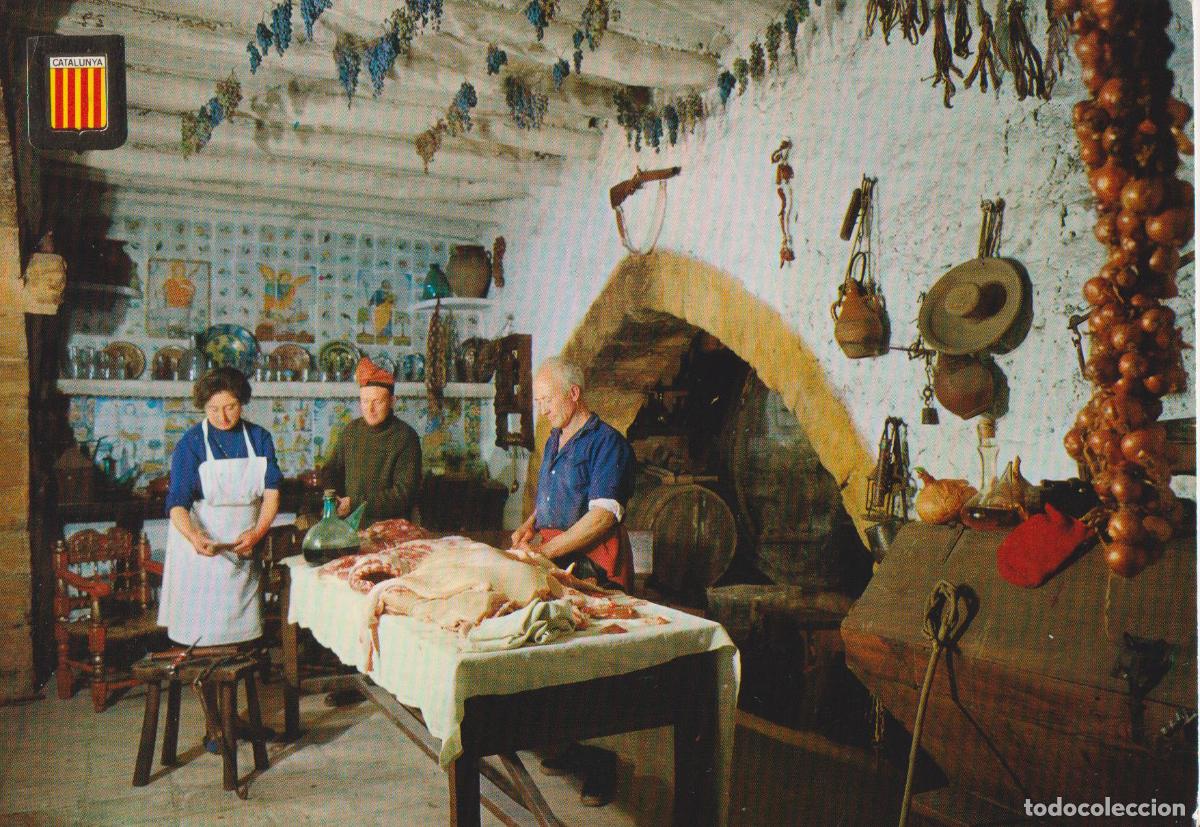 Postales: CATALUNYA T&Iacute;PICA, MATAN&Ccedil;A DEL PORC - ESCUDO DE ORO N&ordm;4331 - ESCRITA